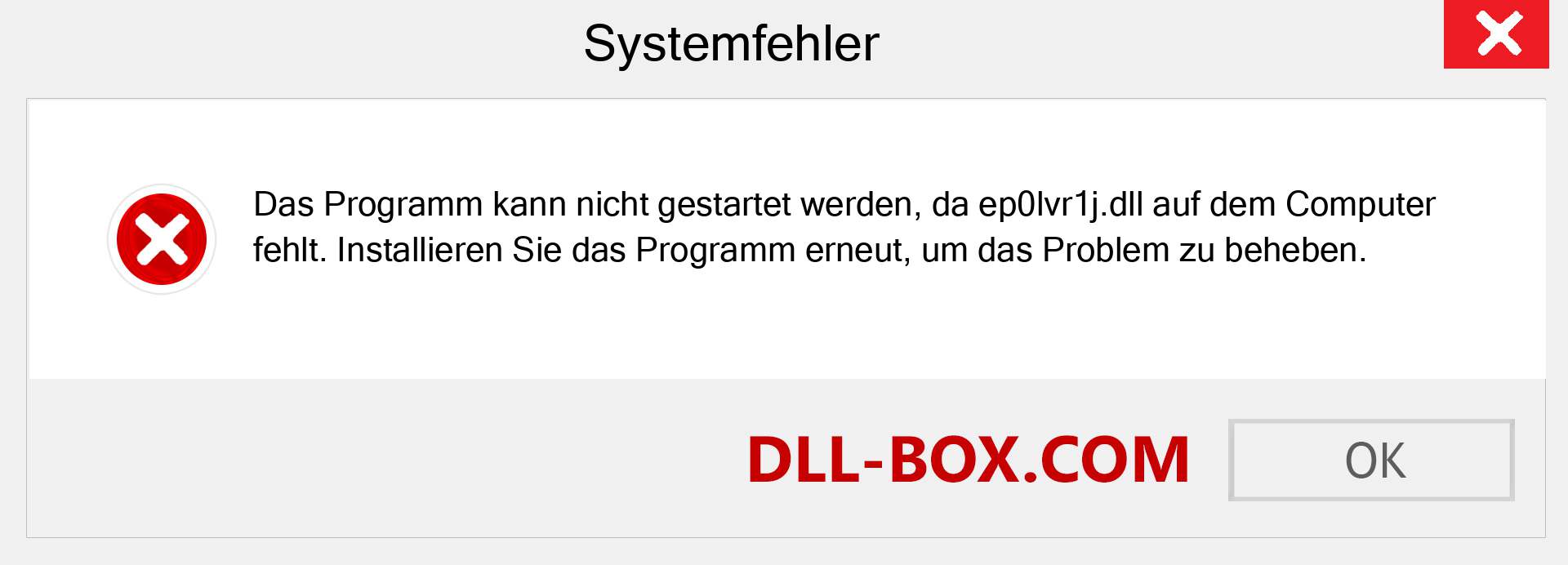 ep0lvr1j.dll-Datei fehlt?. Download für Windows 7, 8, 10 - Fix ep0lvr1j dll Missing Error unter Windows, Fotos, Bildern