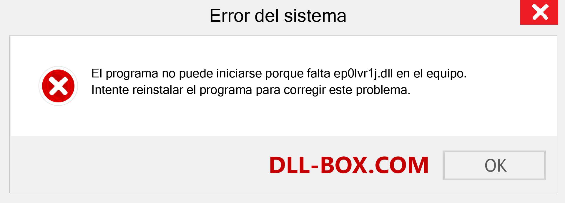 ¿Falta el archivo ep0lvr1j.dll ?. Descargar para Windows 7, 8, 10 - Corregir ep0lvr1j dll Missing Error en Windows, fotos, imágenes