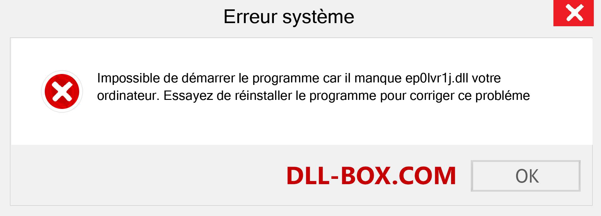 Le fichier ep0lvr1j.dll est manquant ?. Télécharger pour Windows 7, 8, 10 - Correction de l'erreur manquante ep0lvr1j dll sur Windows, photos, images