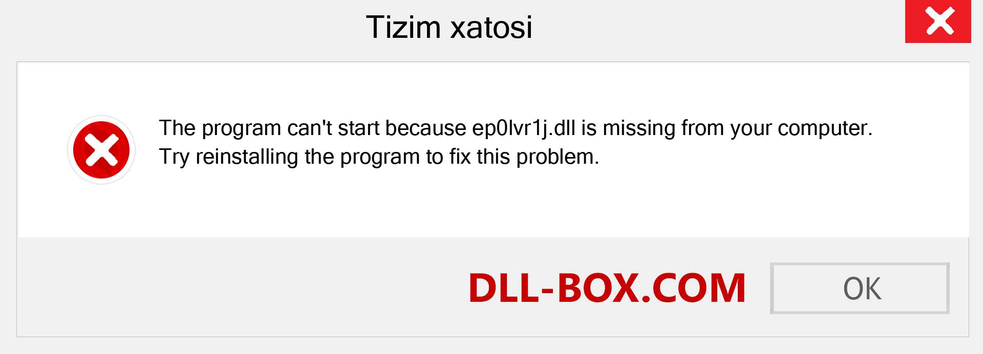 ep0lvr1j.dll fayli yo'qolganmi?. Windows 7, 8, 10 uchun yuklab olish - Windowsda ep0lvr1j dll etishmayotgan xatoni tuzating, rasmlar, rasmlar